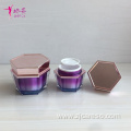 Hexagonal Shape Cosmetic Lotion Bottle Cream Jar